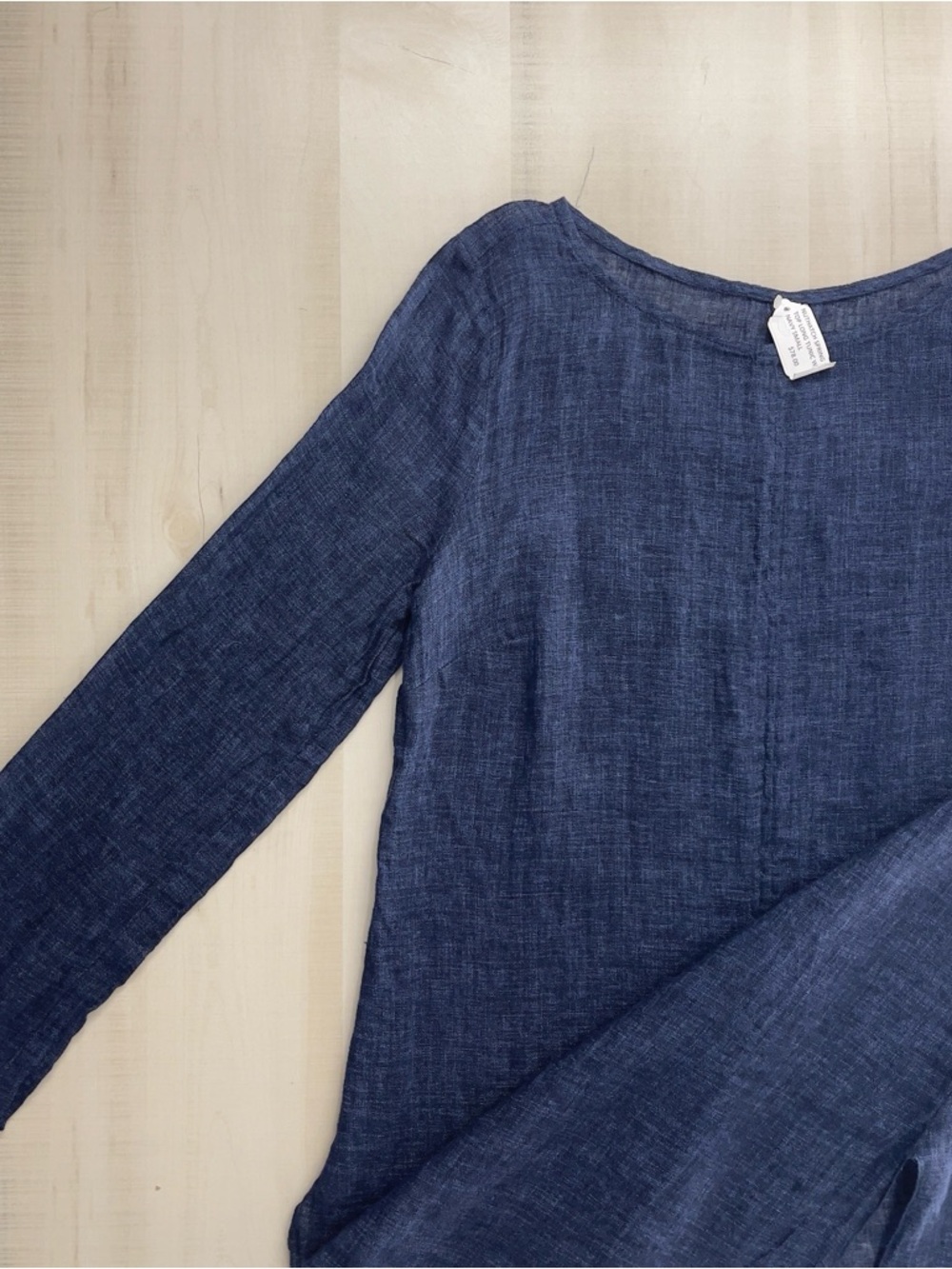 nwot NUTHATCH navy lagenlook arsty linen tunic top blouse blue S - Picture 6 of 7